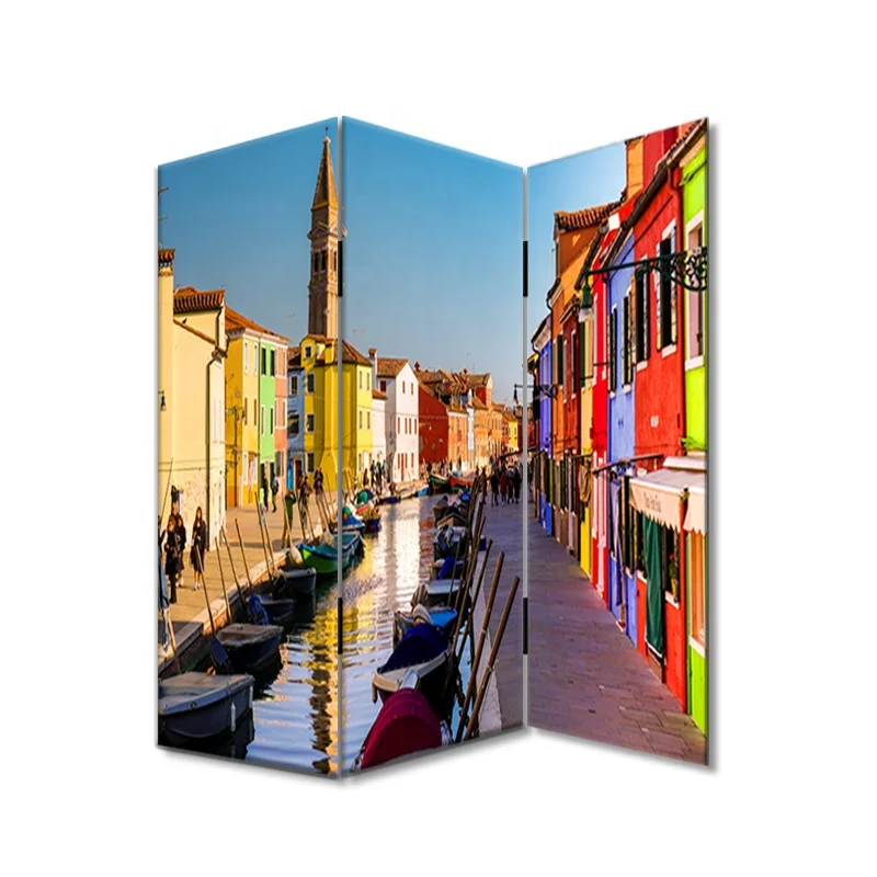 2020 hot selling Venetian landscape decoration canvas print room divider folding screen for home decor, Cmyk
2020 hot selling Venetian landscape decoration canvas print room divider folding screen for home decor, Cmyk