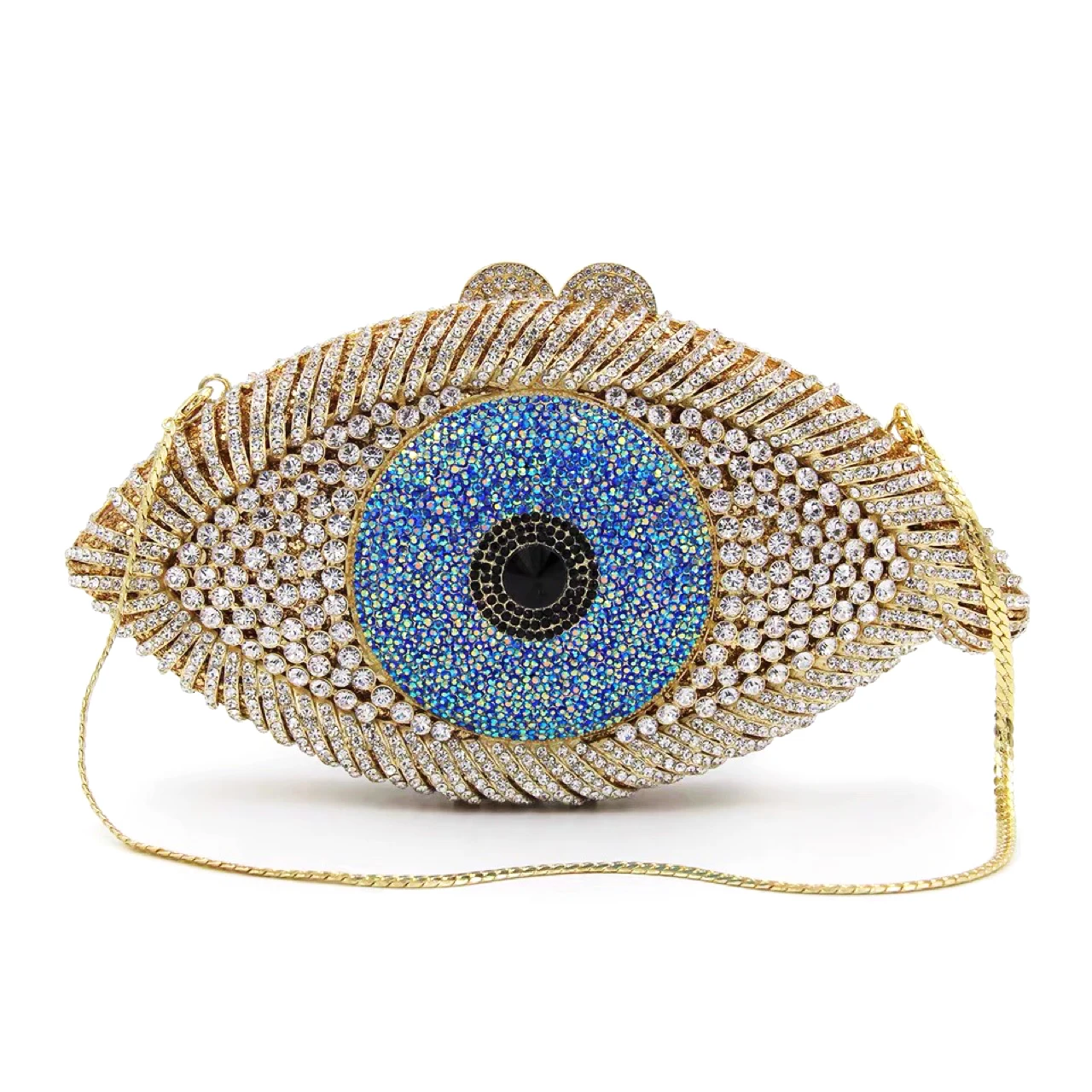 Fashion Evil Eye Shape Rhinestone Crystal Clutch Bags Magnetic Closure Cosmetic Bags & Cases Women's Evening Bag
Fashion Evil Eye Shape Rhinestone Crystal Clutch Bags Magnetic Closure Cosmetic Bags & Cases Women's Evening Bag