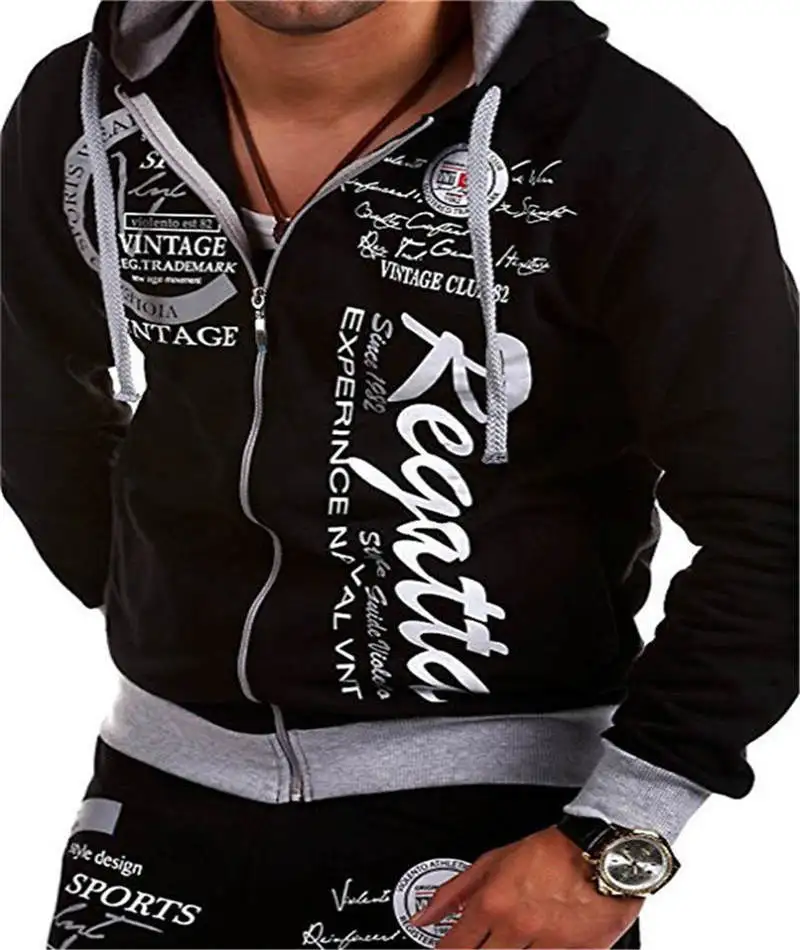 Men's Drawstring Loose-waist Casual Suit Monogrammed Loose Sports Suit Zip Hoodie, As show
Men's Drawstring Loose-waist Casual Suit Monogrammed Loose Sports Suit Zip Hoodie, As show