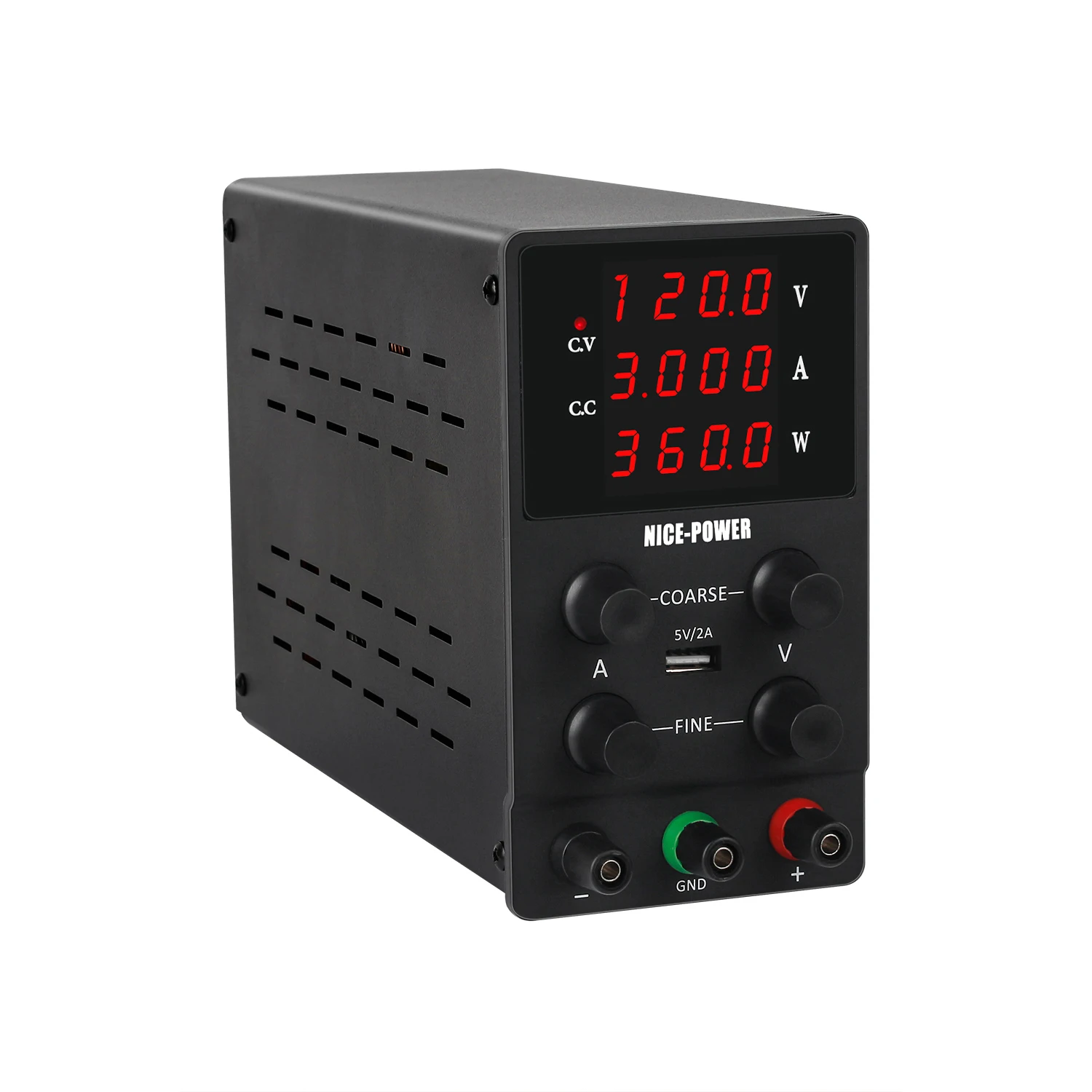 NICE-POWER SPS1203 Black 120V 3A Digital Display Switching adjustable High precision bench regulated quick dc power supply