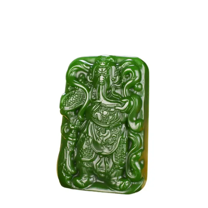 Green Jade Guangong Pendant Carved Amulet Men Fashion Necklace Chinese Natural Jadeite Jewelry Women Gifts Charm
Green Jade Guangong Pendant Carved Amulet Men Fashion Necklace Chinese Natural Jadeite Jewelry Women Gifts Charm