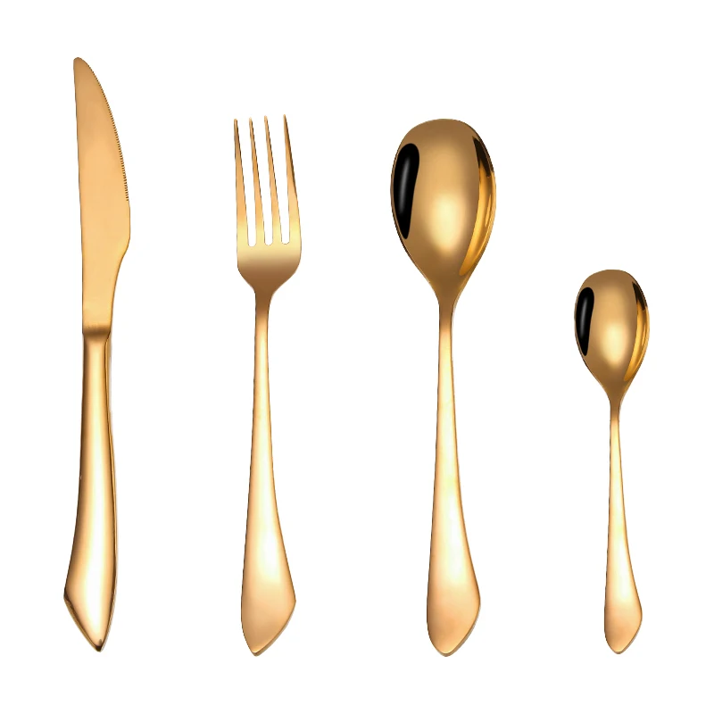18/0 gold stainless steel flatware set and cutlery set for home,hotel,wedding,restaurant and others
18/0 gold stainless steel flatware set and cutlery set for home,hotel,wedding,restaurant and others