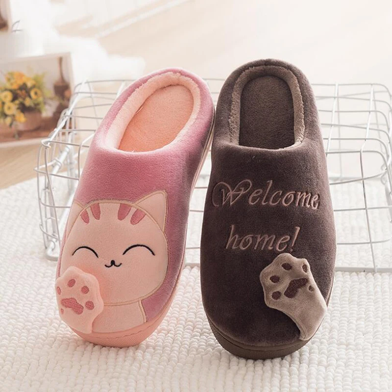 Home Cotton Slippers Indoor Winter Lovers Cute Cartoon Cat Lady Plus Velvet Non-slip Soft Bottom Women's Slippers, 12 colors
Home Cotton Slippers Indoor Winter Lovers Cute Cartoon Cat Lady Plus Velvet Non-slip Soft Bottom Women's Slippers, 12 colors