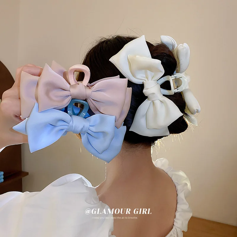 Elegant white blue pink chiffon bowknot butterfly knot big jaw hair clip acrylic matte hair claw clip shark hair jaw clip
Elegant white blue pink chiffon bowknot butterfly knot big jaw hair clip acrylic matte hair claw clip shark hair jaw clip