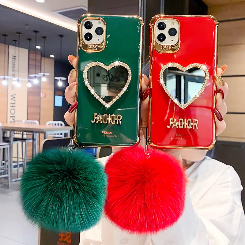 2021 Hot Selling Heart Mirror Fur Pendant Full Protect iPhone Case Phone Protector for iPhone 11 for iPhone 12, 5 colors
2021 Hot Selling Heart Mirror Fur Pendant Full Protect iPhone Case Phone Protector for iPhone 11 for iPhone 12, 5 colors