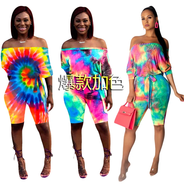 EB2072522 Women Off The Shoulder Backless Tye Tie Dye Short Jumpsuit 2020 long sleeve off shoulder
EB2072522 Women Off The Shoulder Backless Tye Tie Dye Short Jumpsuit 2020 long sleeve off shoulder
