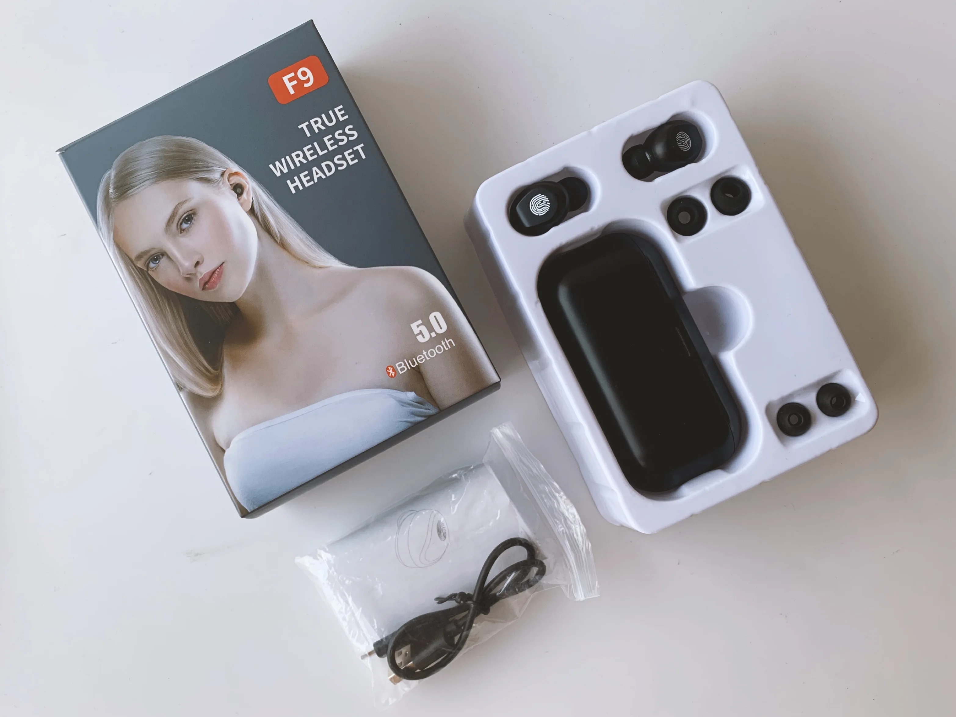 LED Power Display Wireless Earphone Smart Touch Bluetooth Headphone Sweatproof Earbuds BT Headset with Power Bank Charging Box - ANKUX.COM