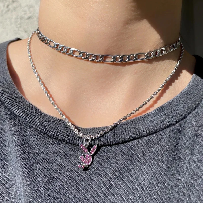 Hot Design Hip Hop Stainless Steel Jewelry Women Rabbit Bunny Diamond Pendant Necklaces, Pink
Hot Design Hip Hop Stainless Steel Jewelry Women Rabbit Bunny Diamond Pendant Necklaces, Pink
