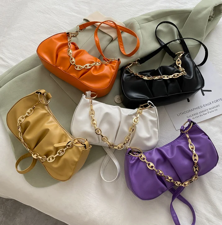 Luxury Jelly Purses And Handbags For Women Metal Chain Pleated Leather Handbag Vendors Fashion Shoulder Handbag 2021
Luxury Jelly Purses And Handbags For Women Metal Chain Pleated Leather Handbag Vendors Fashion Shoulder Handbag 2021