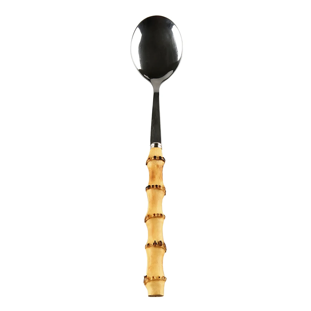 Restaurant household kitchen tableware dinnerware cutlery stainless steel natural bamboo root wooden handle dinner spoon
Restaurant household kitchen tableware dinnerware cutlery stainless steel natural bamboo root wooden handle dinner spoon