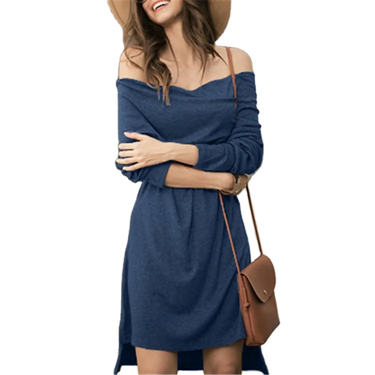 Simple one shoulder irregular dress solid color temperament leisure long sleeve dress summer women's 3XL dress
Simple one shoulder irregular dress solid color temperament leisure long sleeve dress summer women's 3XL dress