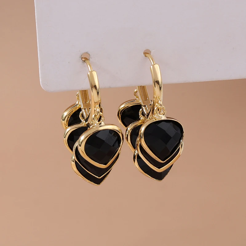 Obei Jewelry New Arrival Heart Shape Drop Earrings Gold Plated Women Black Beads Drop Huggie Earrings For Party Evening Girls, Black beads drop earrings
Obei Jewelry New Arrival Heart Shape Drop Earrings Gold Plated Women Black Beads Drop Huggie Earrings For Party Evening Girls, Black beads drop earrings