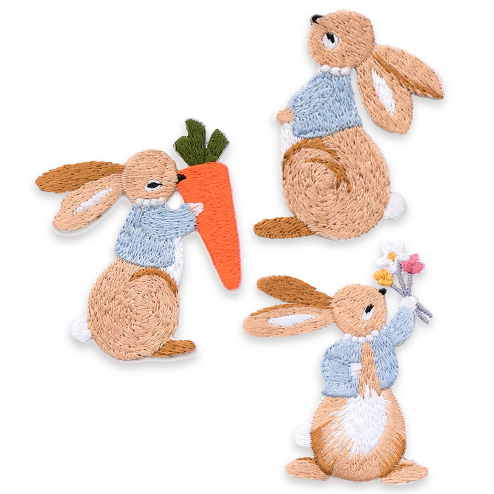 3PCS Cute Rabbit Pattern Applique Embroidered Patches Heat Press Iron on Sewing On Clothing Badge DIY Decoration
3PCS Cute Rabbit Pattern Applique Embroidered Patches Heat Press Iron on Sewing On Clothing Badge DIY Decoration