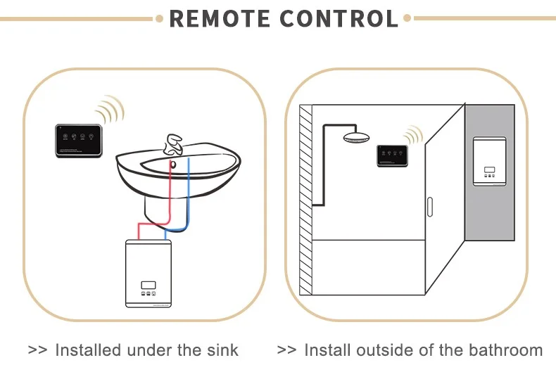Remote control water heater