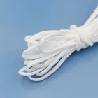 Hot Products Eco-Friendly And Cheap Elastic Bands Polyester Spandex 3.5mm Round White Ear Loop
