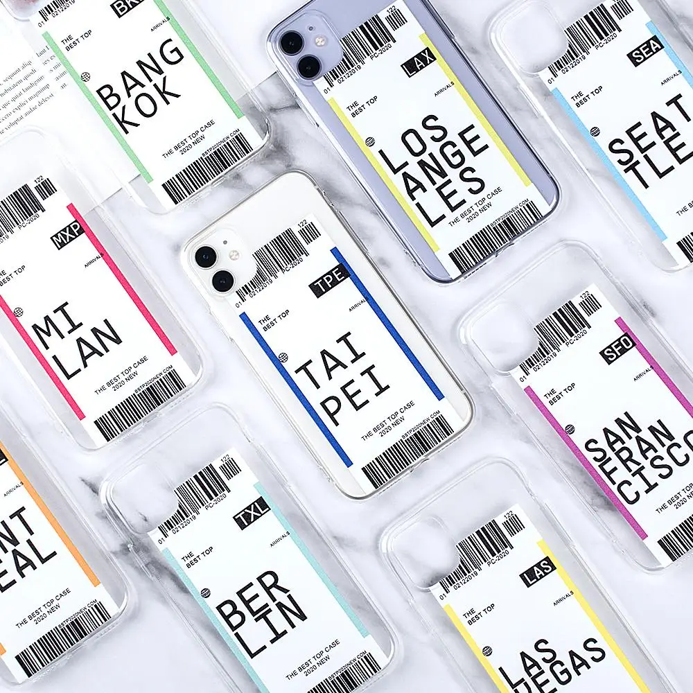 DHL Soft Clear Plane Ticket Phone Case for iPhone 12 PRO MAX 11 PRO MAX XS MAX XR 6 6S 7 8 PLUS Transparent Case
DHL Soft Clear Plane Ticket Phone Case for iPhone 12 PRO MAX 11 PRO MAX XS MAX XR 6 6S 7 8 PLUS Transparent Case