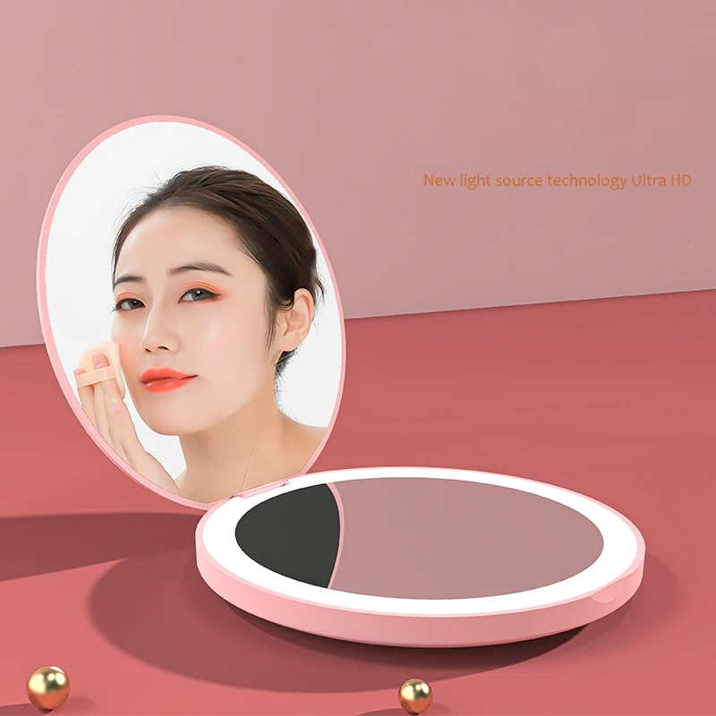 Small Size Travel Portable Mirror Pocket Hand Mini Foldable Makeup Mirror With Led Light, White/pink/customized
Small Size Travel Portable Mirror Pocket Hand Mini Foldable Makeup Mirror With Led Light, White/pink/customized