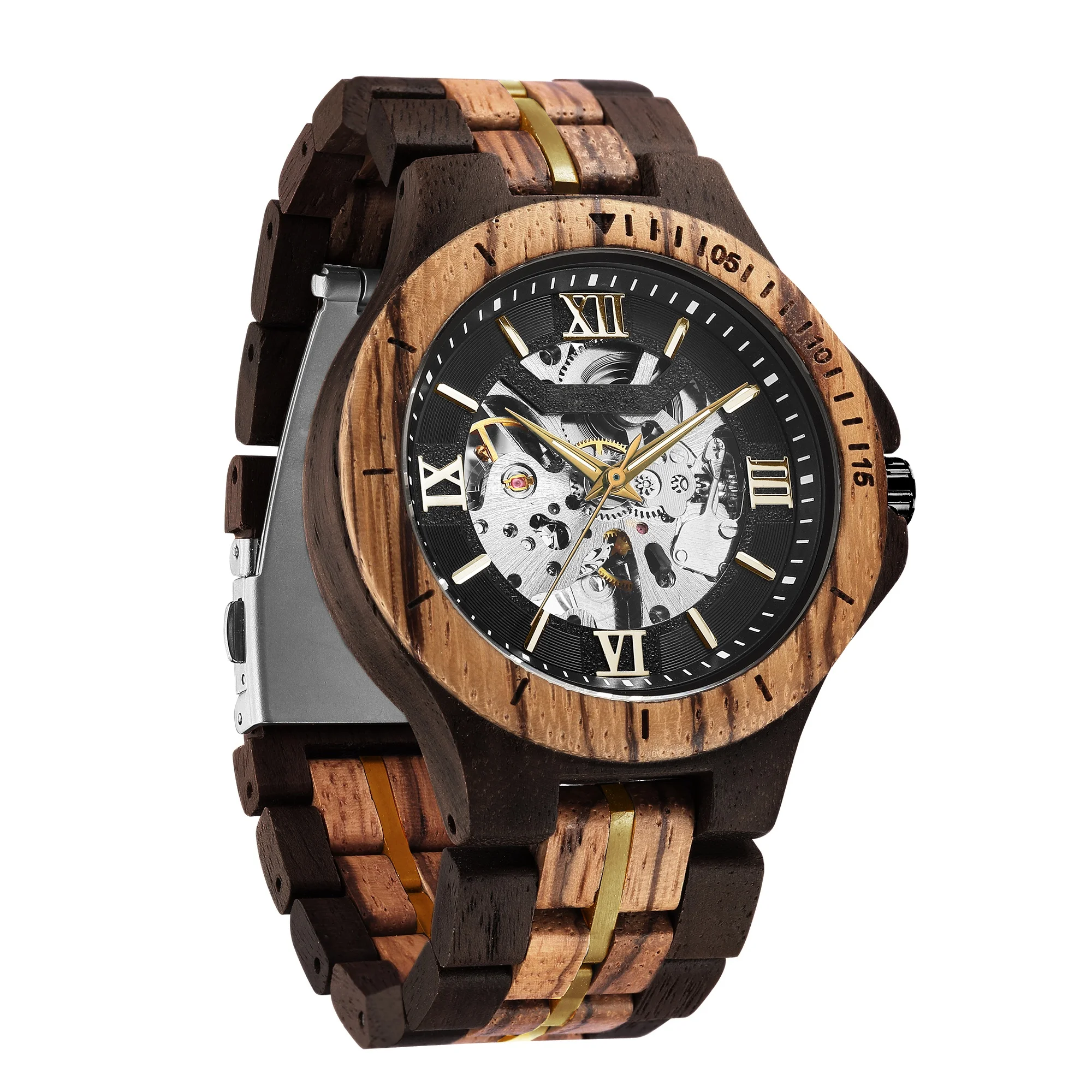 Top Quality Luxury Skeleton Wooden Watches Men Wrist Waterproof Luminous Mechanical Automatic Wood Watch
Top Quality Luxury Skeleton Wooden Watches Men Wrist Waterproof Luminous Mechanical Automatic Wood Watch