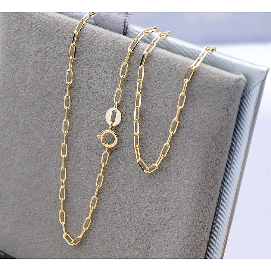 Fine Solid 10K Gold Jewelry Wholesale Real Gold Chain Necklace Custom Jewelry Paper Clip Necklace Chains
Fine Solid 10K Gold Jewelry Wholesale Real Gold Chain Necklace Custom Jewelry Paper Clip Necklace Chains