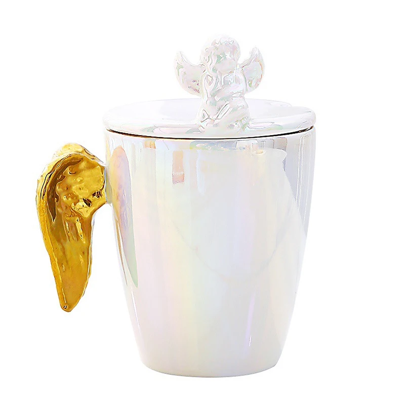 Creative Angel Ceramic Mug With Lid Mug Coffee Cup Pearl Glaze Pearl Ceramic Mug Gift
Creative Angel Ceramic Mug With Lid Mug Coffee Cup Pearl Glaze Pearl Ceramic Mug Gift