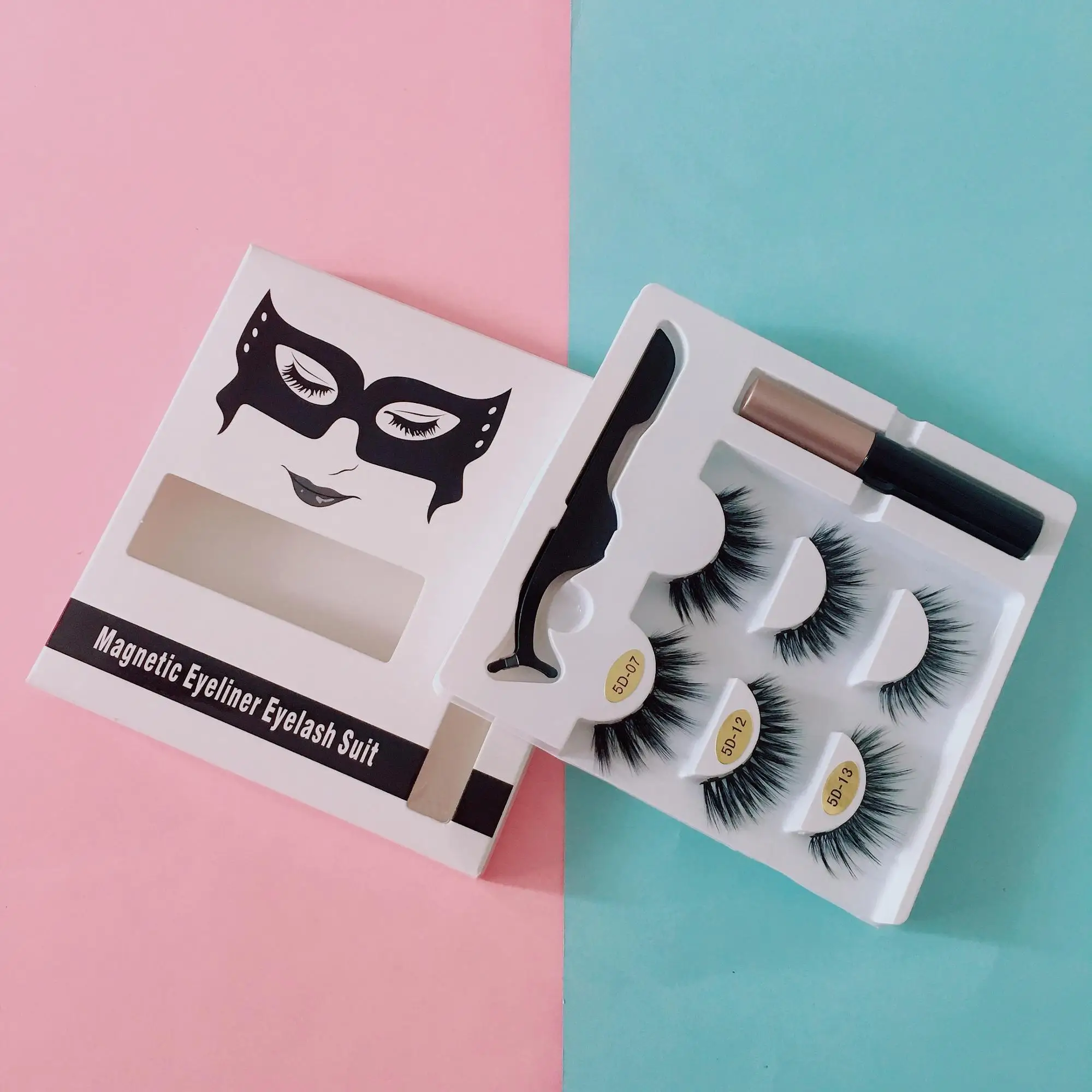 new gift package waterproof liquid magnetic eyeliner and 5