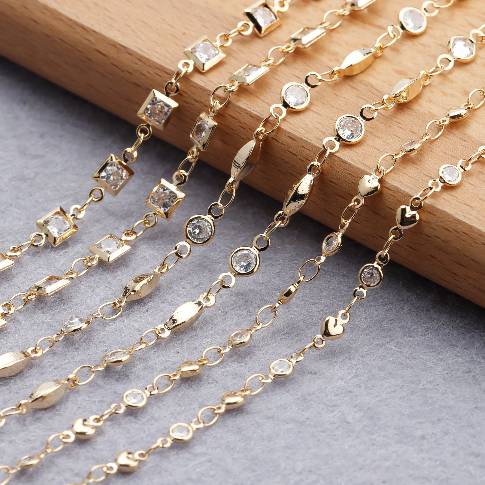 Multi Style Gold Zircon Handmade Chain Diy Necklace Women Charm For Jewelry Making C160
Multi Style Gold Zircon Handmade Chain Diy Necklace Women Charm For Jewelry Making C160
