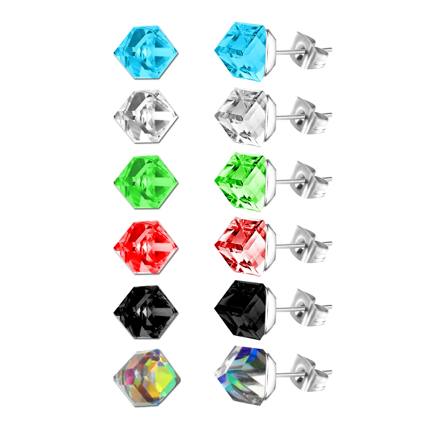 Simple Zircon Colorful Plated Square Stud Earrings Set Hot Style For Women Earrings Jewelry Gift Gold For Party
Simple Zircon Colorful Plated Square Stud Earrings Set Hot Style For Women Earrings Jewelry Gift Gold For Party