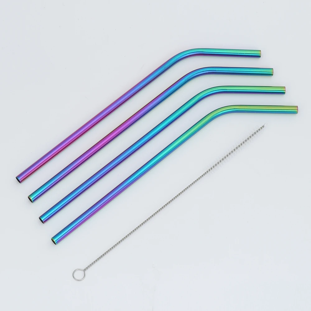 Tonglian stainless steel drinking straw with color bent and straight single pieces and blister card set in stock, Rainbow
Tonglian stainless steel drinking straw with color bent and straight single pieces and blister card set in stock, Rainbow