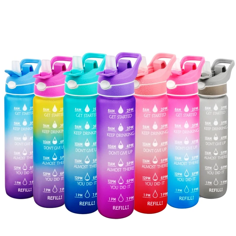 32oz Motivational Fitness Sports Water Bottle with Time Marker Fast Flow Sports Water Bottle, Customized color
32oz Motivational Fitness Sports Water Bottle with Time Marker Fast Flow Sports Water Bottle, Customized color