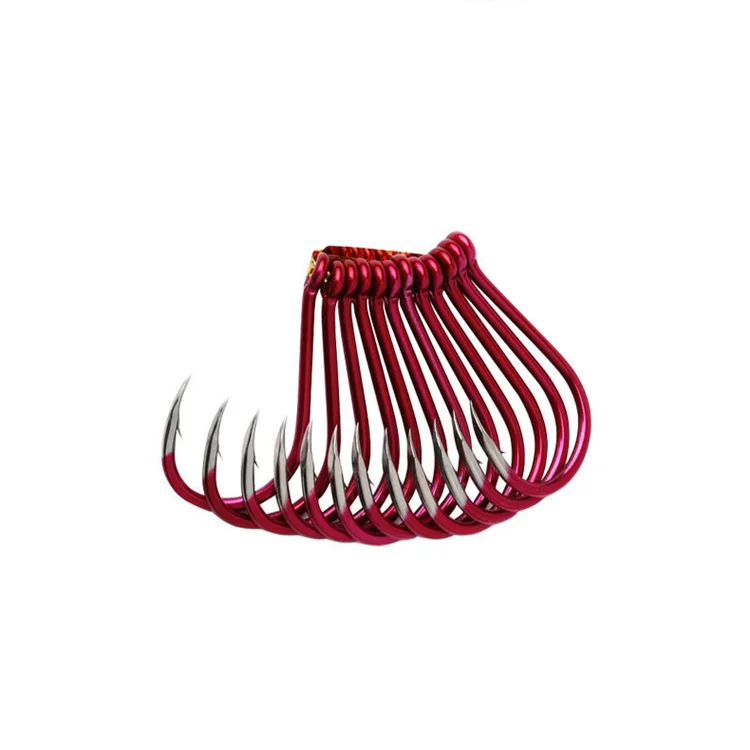 Japanese High Strength Fish Hook High Carbon Steel Hooks Bass Fishing Tackle Hooks, Red
Japanese High Strength Fish Hook High Carbon Steel Hooks Bass Fishing Tackle Hooks, Red