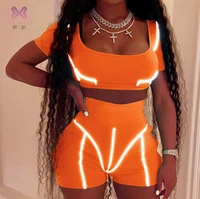 2020 lady Clothing Fashion Reflective plus size two piece outfit suit casual tight women shorts 2 piece set
2020 lady Clothing Fashion Reflective plus size two piece outfit suit casual tight women shorts 2 piece set