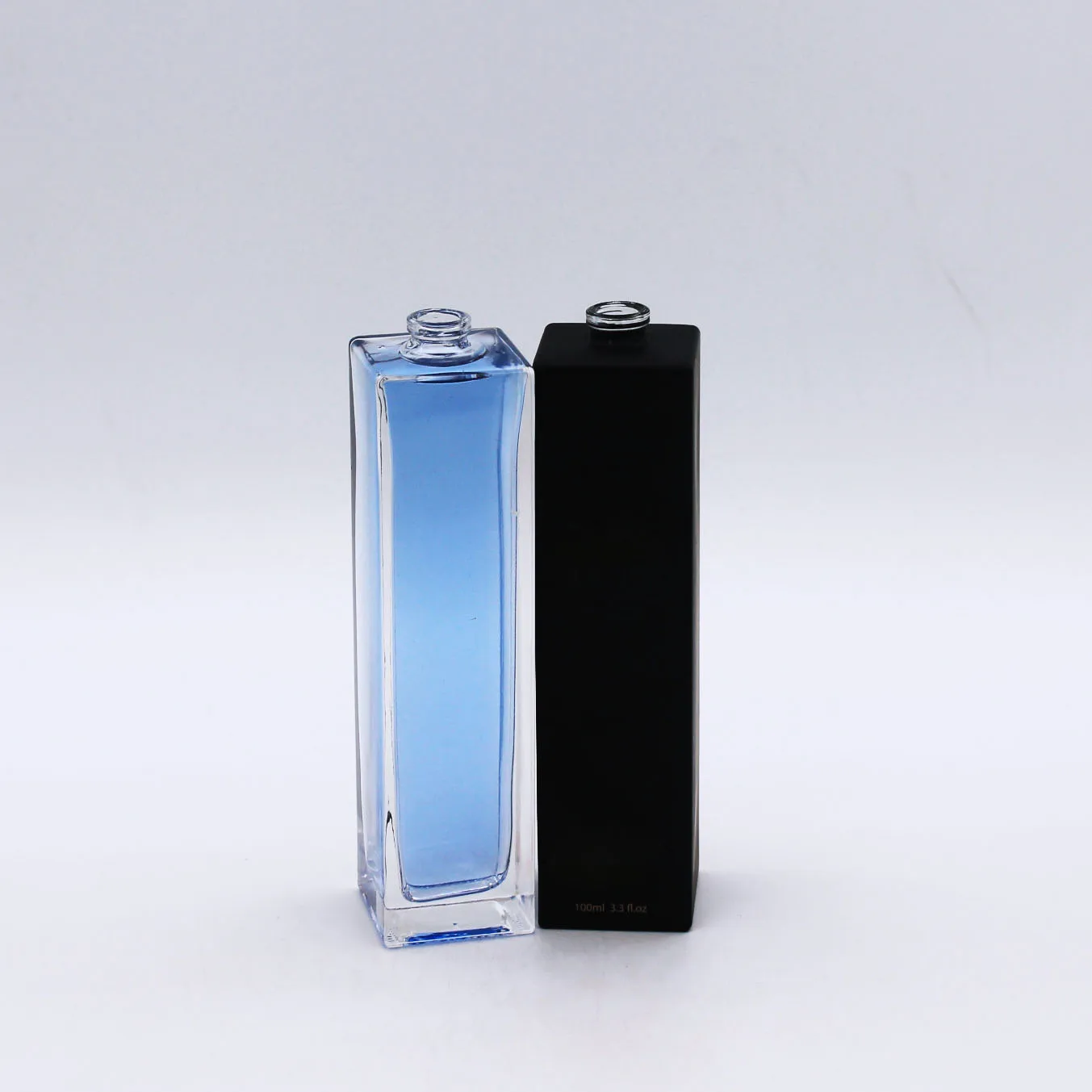 customized black 100ml vintage clear cosmetic packaging glass perfume bottle empty
