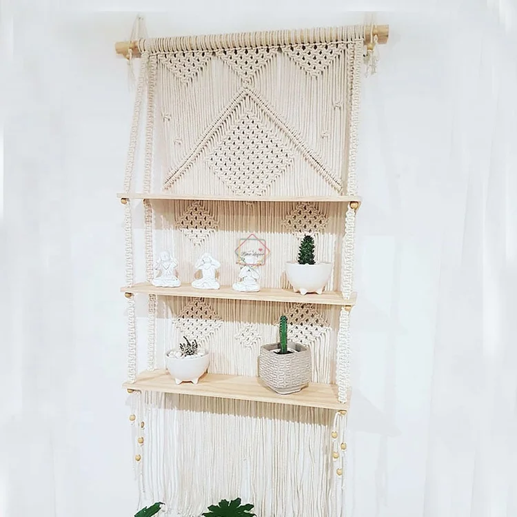 macrame wood display stand rope plant hangers ceiling decoration hangers, Different colors
macrame wood display stand rope plant hangers ceiling decoration hangers, Different colors