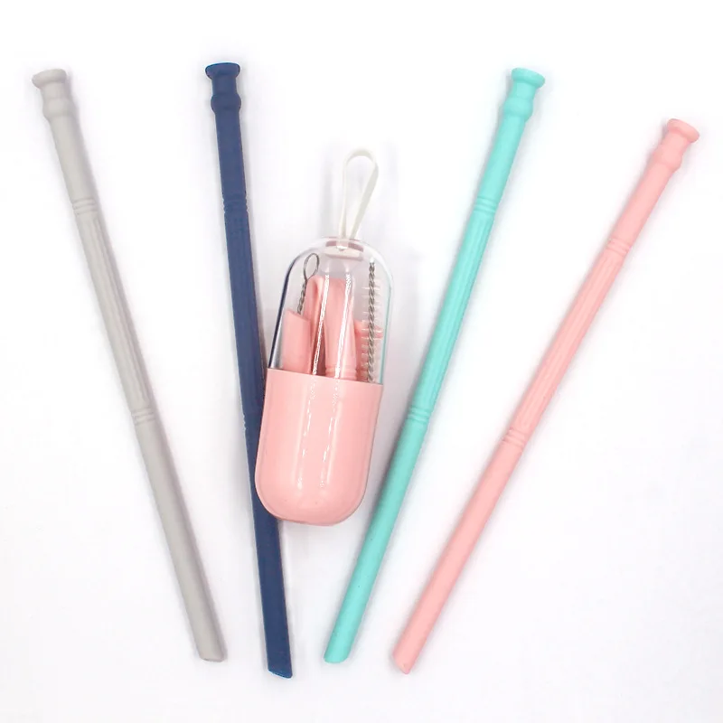 silicone folding straw