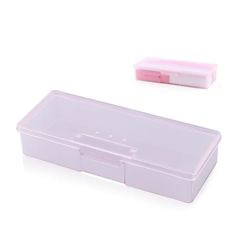 Plastic nail art storage box for nail tools pink white nail tips empty boxes, As shown
Plastic nail art storage box for nail tools pink white nail tips empty boxes, As shown