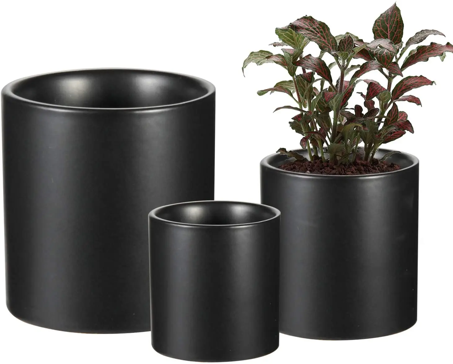 Promotion 3pc Ceramic Pots Set Plant Pots with Drainage Hole for Plants Flowers Succulents Black
Promotion 3pc Ceramic Pots Set Plant Pots with Drainage Hole for Plants Flowers Succulents Black