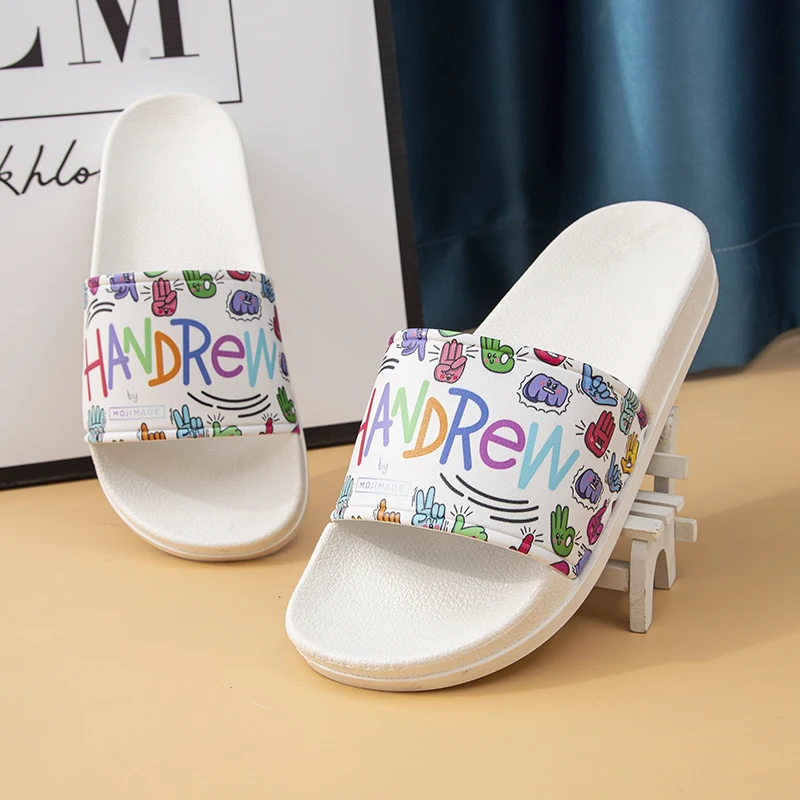 HANDREW Pattern cute Sandals Professional Manufacture Cheap Summer Comfortable Slippers, Black white
HANDREW Pattern cute Sandals Professional Manufacture Cheap Summer Comfortable Slippers, Black white