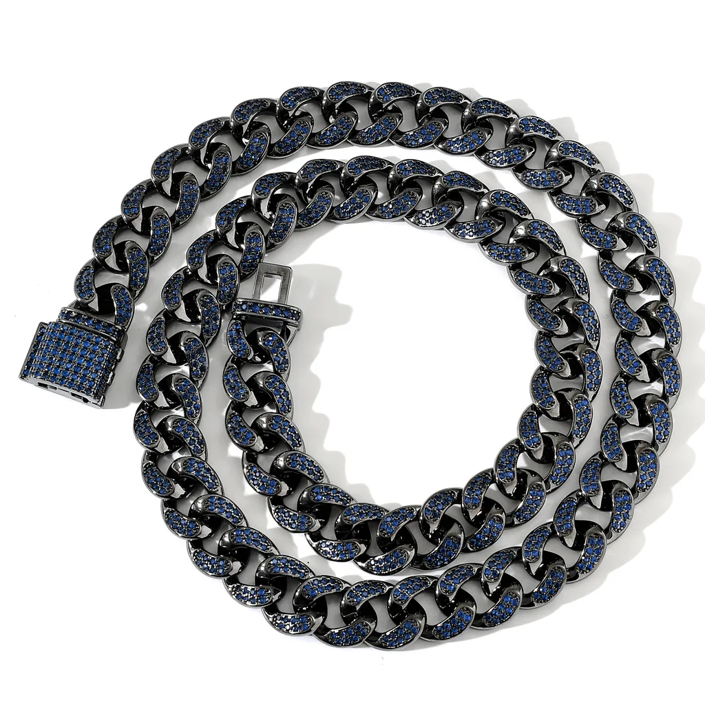 Hip-hop jewelry tik tok trend charm bracelet necklace flip clasp blue zircon Cuban chain black gold men's jewelry
Hip-hop jewelry tik tok trend charm bracelet necklace flip clasp blue zircon Cuban chain black gold men's jewelry