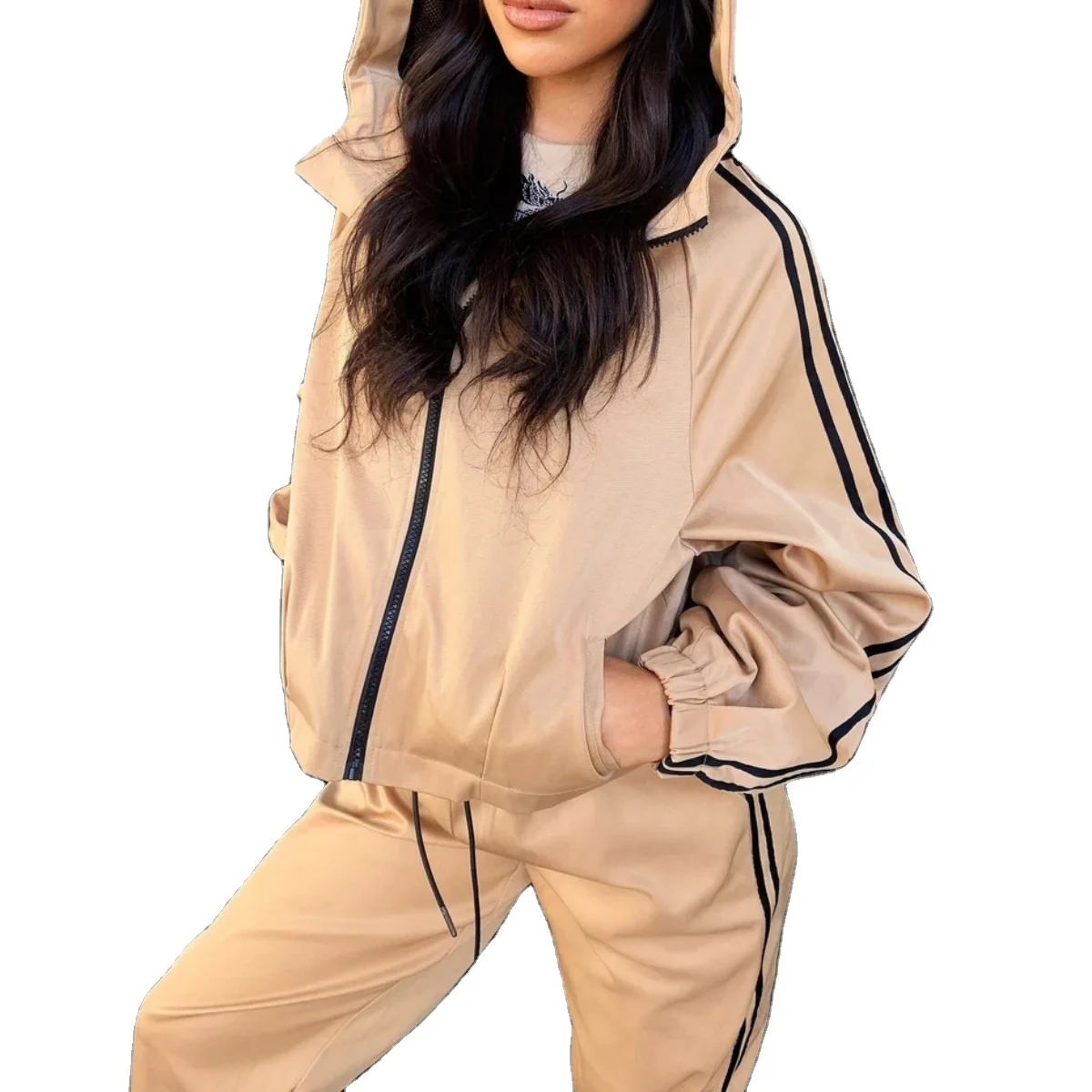 Rummandy Autumn Winter Women Sport Suits Hooded Running Set Sweat Pants Jogging Two-piece Tracksuit Jogging Suits, Custom color
Rummandy Autumn Winter Women Sport Suits Hooded Running Set Sweat Pants Jogging Two-piece Tracksuit Jogging Suits, Custom color