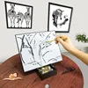 Water Canvas Board Magic Large Educational Water Drawing Board with Bamboo Brush, Art Board for Meditation, Relaxation