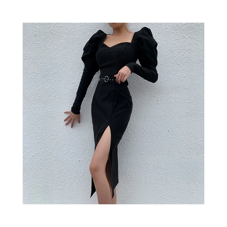 Buckle Belt Bag Hip Dress Thigh Split V Neck Women Sexy Puff Sleeve Casual Long Sleeve Autumn Vintage, Picture color
Buckle Belt Bag Hip Dress Thigh Split V Neck Women Sexy Puff Sleeve Casual Long Sleeve Autumn Vintage, Picture color