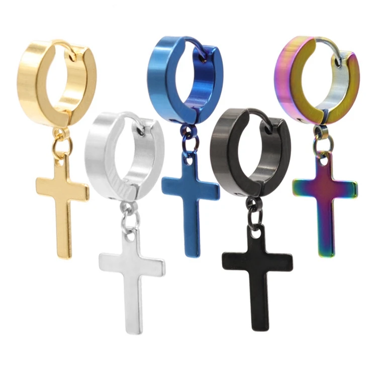 Fashion Stainless Steel Punk Jewelry Cross Earrings For Cool Women Gifts Earrings Accessories, Gold/platinum
Fashion Stainless Steel Punk Jewelry Cross Earrings For Cool Women Gifts Earrings Accessories, Gold/platinum