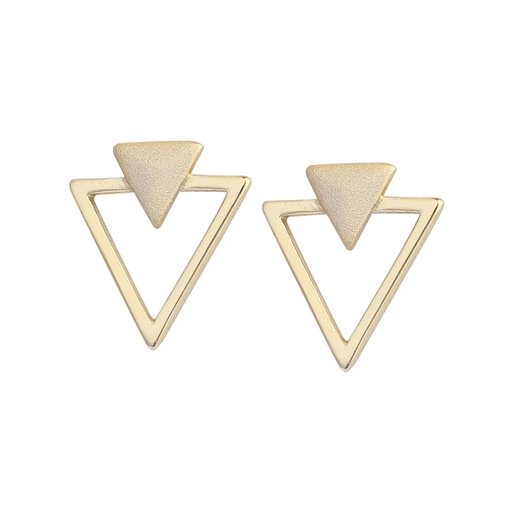 New 925 sterling silver European and American simple level hollow geometric hollow triangle gold-plated earrings, Picture shows
New 925 sterling silver European and American simple level hollow geometric hollow triangle gold-plated earrings, Picture shows