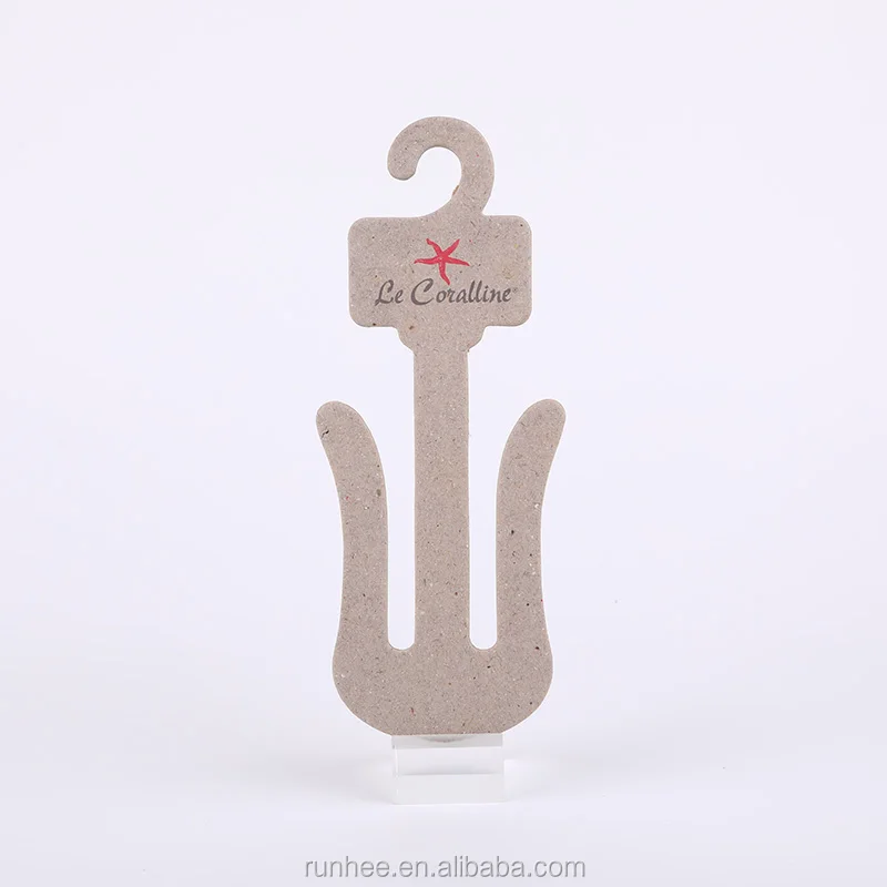 Recycled Eco Friendly Paper Cardboard Slipper Hanger Customized Design Shoes Hanger