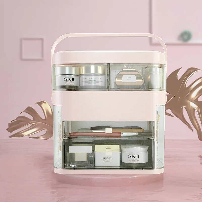 Cosmetic storage box LED light Dust-proof skin care products Dressing table desktop with mirror light jewelry rack
Cosmetic storage box LED light Dust-proof skin care products Dressing table desktop with mirror light jewelry rack