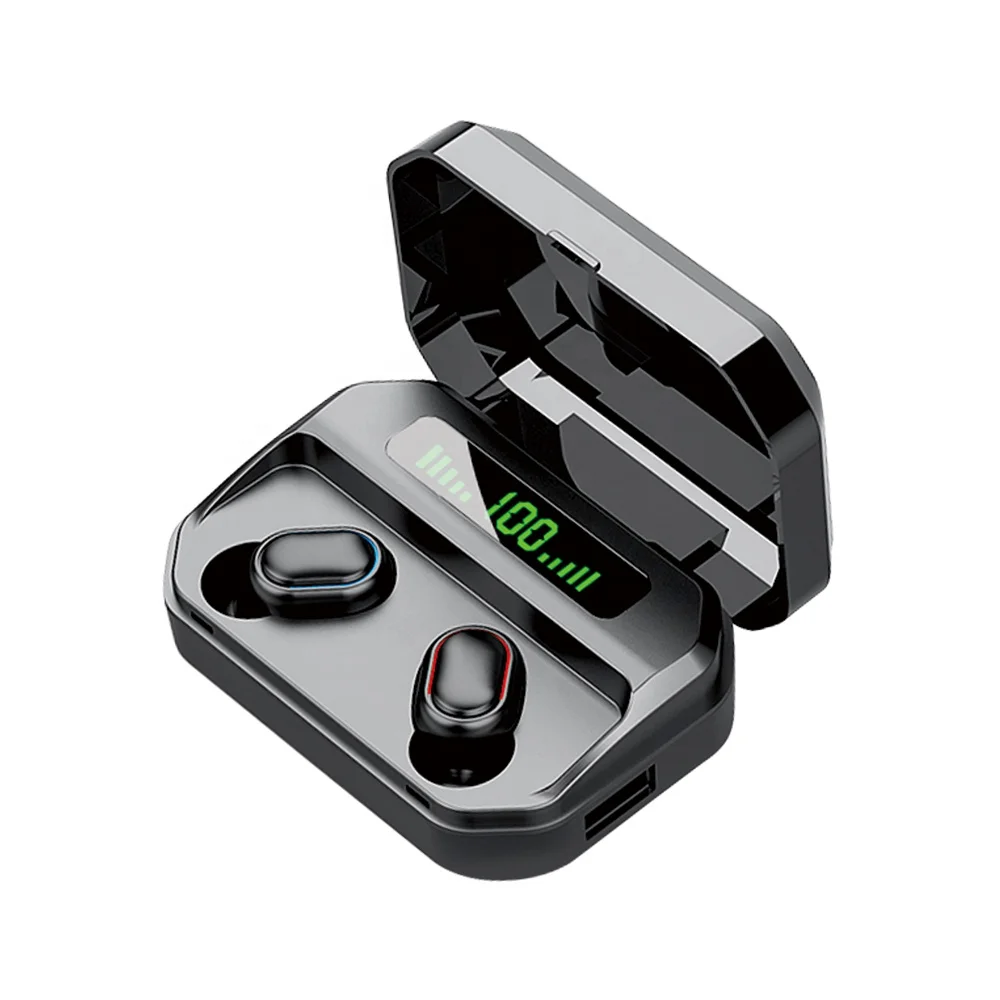 TWS Wireless Earbuds 1200mAh Power Bank LED Display Charging Case, Noise Cancelling, for iPhone and Android Phones
TWS Wireless Earbuds 1200mAh Power Bank LED Display Charging Case, Noise Cancelling, for iPhone and Android Phones