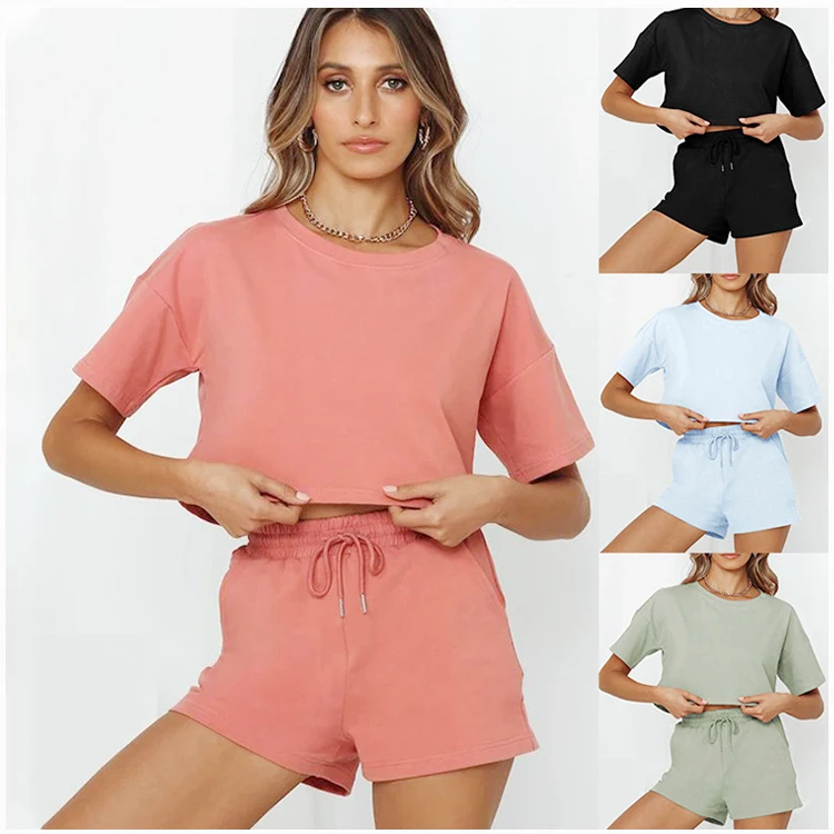 2021 Summer Lucky Label Sexy Clothing Sets Two Piece Shorts Outfits For Women, Light green/pink/black/gray/light blue
2021 Summer Lucky Label Sexy Clothing Sets Two Piece Shorts Outfits For Women, Light green/pink/black/gray/light blue