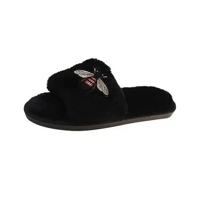 Autumn winter hair hair a flip flop shallow mouth lovely hair wool wool cotton slippers lovely bee home daily, As picture
Autumn winter hair hair a flip flop shallow mouth lovely hair wool wool cotton slippers lovely bee home daily, As picture