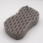 Soft pure gray super comfortable natural bath sponge