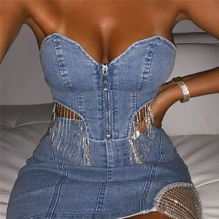 S6014-women summer clothes fashion 2021 women jeans skirt set matching two piece sets
S6014-women summer clothes fashion 2021 women jeans skirt set matching two piece sets